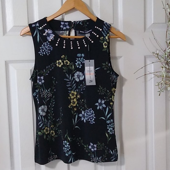 Karl Lagerfeld elegant top with pearls - Picture 1 of 10